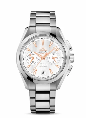 Omega Seamaster Aqua Terra 150M Co-Axial 43 GMT Chronograph Stainless Steel / Silver / Bracelet 231.10.43.52.02.001 (23110435202001)